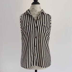Sleeveless Striped Top